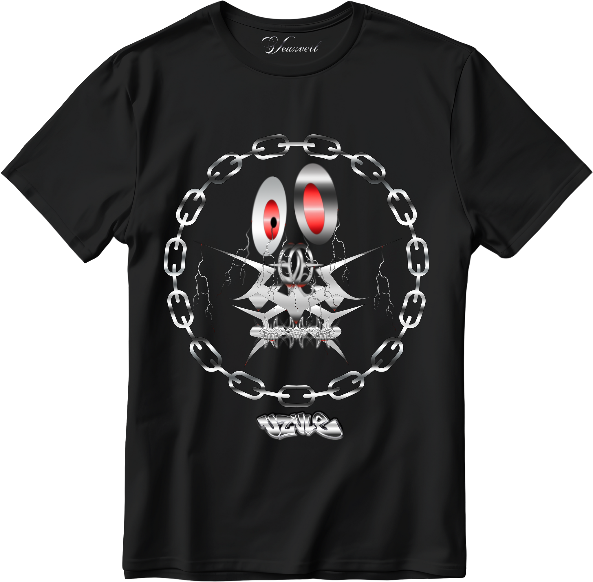 CLASSIC "UZVLE" BLACK T-SHIRT